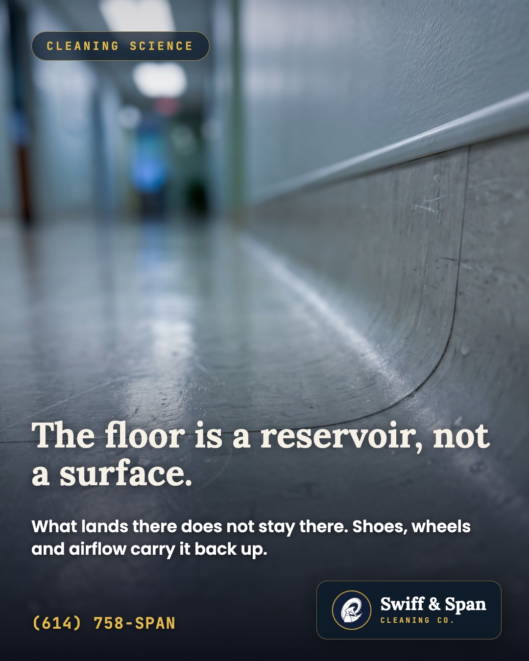Swiff & Span brand card for Hospital Floors Are a Reservoir. Your Operatory Too.