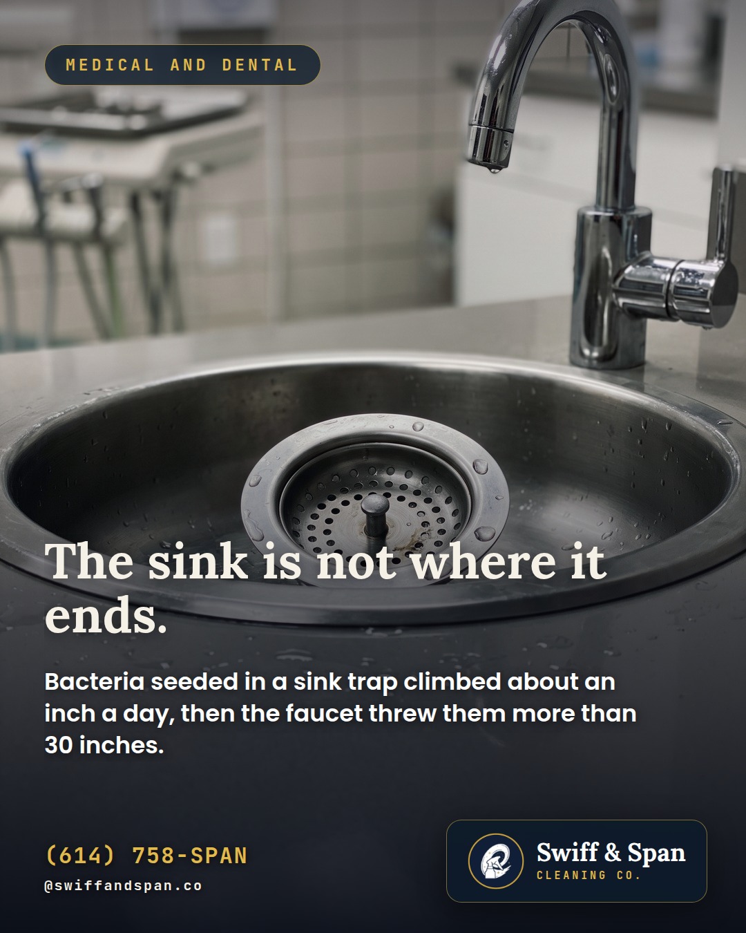 Swiff & Span photo card: The sink is not where it ends.