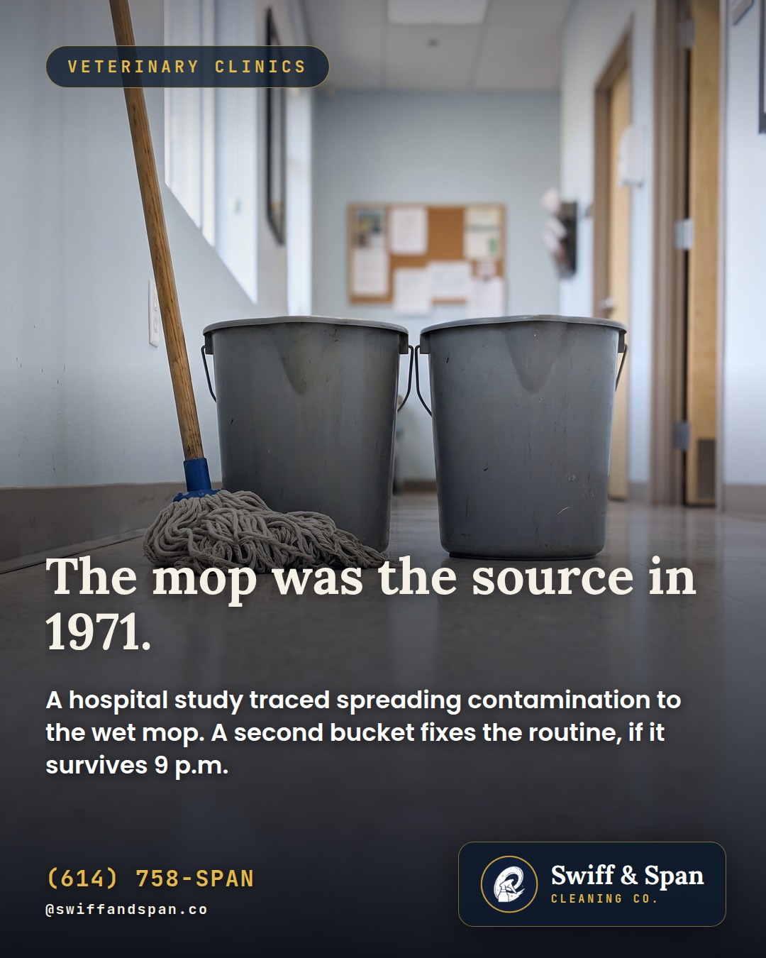 Swiff & Span photo card: The mop was the source in 1971.