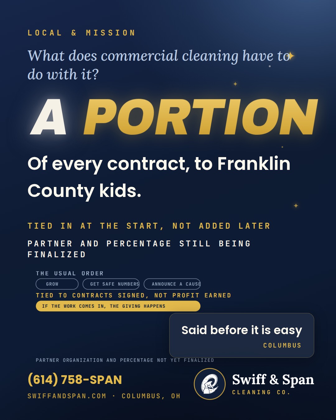 Swiff & Span brand card for Why a Cleaning Company Talks About Youth Homelessness at All