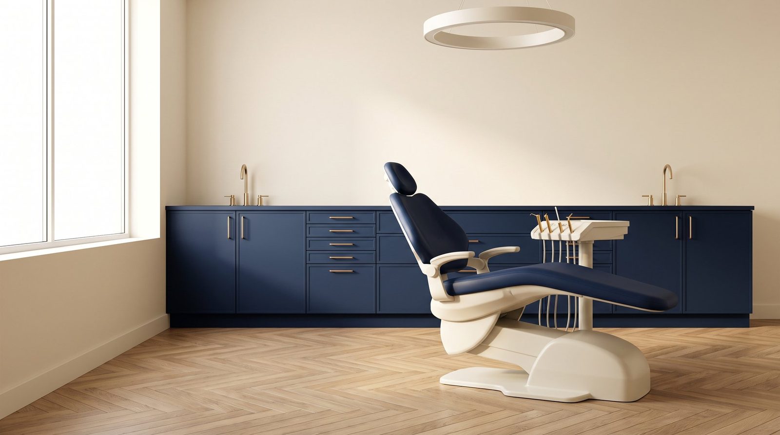 A dental operatory at the standard Swiff & Span cleans to